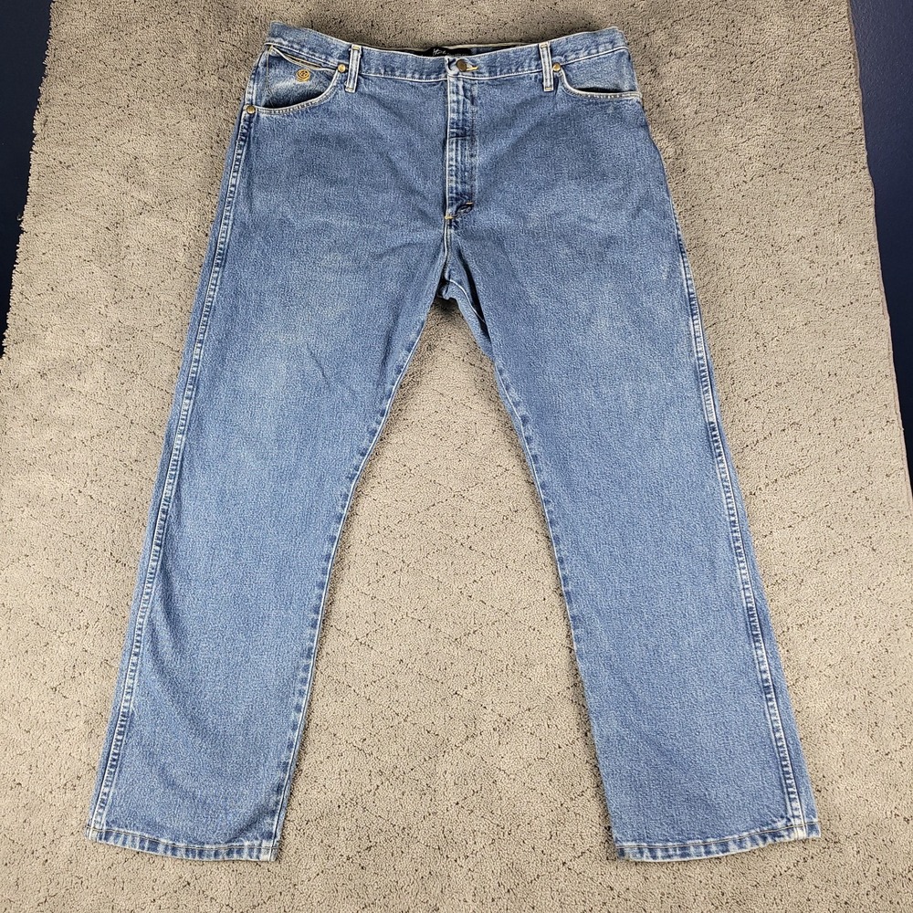 Wrangler Jeans Mens 42x30 Blue George Strait Cowboy Cut Denim Workwear
